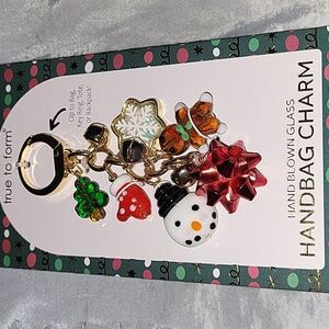 True to Form Hand Blown Glass Handbag Charm Christmas Brand New HL Ls